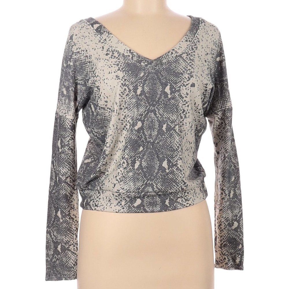 Wildfox Python Stripe Pullover Gray NWT - image 7